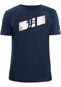 Detroit Tigers New Era Banner Fashion T Shirt - Navy Blue
