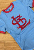 St Louis Cardinals New Era Ringer Fashion T Shirt - Blue