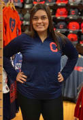 Cleveland Indians New Era Brushed Heather 1/4 Zip Pullover - Navy Blue