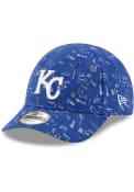 New Era Kansas City Royals Baby Pattern 9FORTY Adjustable Hat - Blue