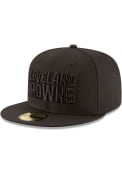 Cleveland Browns New Era on Black 59FIFTY Fitted Hat - Black