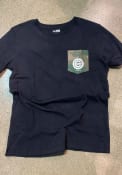Chicago Cubs New Era Camo Pocket T Shirt - Black