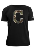 Cleveland Indians New Era Camo Team T Shirt - Black