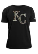 Kansas City Royals New Era Camo Team T Shirt - Black
