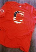Cleveland Indians New Era Flag Filled Logo T Shirt - Red