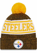 Pittsburgh Steelers Youth New Era JR Banner Knit Hat - Black