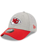 Kansas City Chiefs New Era The League Heather 9FORTY Adjustable Hat - Grey