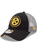 Pittsburgh Steelers New Era Rugged 9FORTY Adjustable Hat - Black