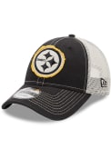 Pittsburgh Steelers New Era Rugged 9FORTY Adjustable Hat - Black