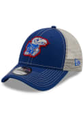 Kansas Jayhawks New Era Rugged 9FORTY Adjustable Hat - Blue