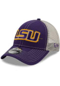 LSU Tigers New Era Rugged 9FORTY Adjustable Hat - Purple