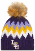 New Era LSU Tigers Womens Purple W Glacier Knit Hat