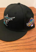Miami Marlins New Era 1997 World Series Side Patch 59FIFTY Fitted Hat - Black
