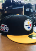 Pittsburgh Steelers New Era Super Bowl XL Side Patch 59FIFTY Fitted Hat - Black