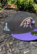 Baltimore Ravens New Era Super Bowl XLVII Side Patch 59FIFTY Fitted Hat - Black