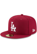 Los Angeles Dodgers New Era Basic 59FIFTY Fitted Hat - Maroon