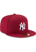 New York Yankees New Era Basic 59FIFTY Fitted Hat - Maroon