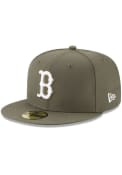 Boston Red Sox New Era Basic 59FIFTY Fitted Hat - Olive