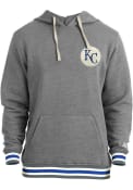 Kansas City Royals New Era Throwback Stripe Fashion Hood - Grey