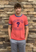 Philadelphia Phillies New Era Throwback Ringer Fashion T Shirt - Red
