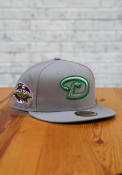 Arizona Diamondbacks New Era Tonal Green Pop 2001 WS Side Patch 59FIFTY Fitted Hat - Grey