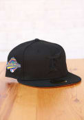 Miami Marlins New Era Tonal Gold UV 1997 WS Side Patch 59FIFTY Fitted Hat - Black