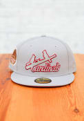 St Louis Cardinals New Era Tonal Red Pop 1926 WS Side Patch 59FIFTY Fitted Hat - Grey