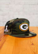 Green Bay Packers New Era Super Bowl Side Patch 59FIFTY Fitted Hat - Green
