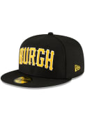 Pittsburgh Pirates New Era MLB Ligature 59FIFTY Fitted Hat - Black