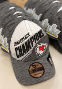 Kansas City Chiefs New Era 2020 Conference Champions Locker Room 9FORTY Adjustable Hat - Grey