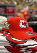 Kansas City Chiefs New Era Super Bowl LV Participation Side Patch 9FORTY Adjustable Hat - Red