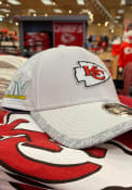 Kansas City Chiefs New Era Super Bowl LV Sideline SS 9FORTY Adjustable Hat - White