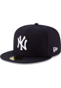 New York Yankees New Era New York Yankees Wool 59Fifty Fitted Fitted Hat - Navy Blue