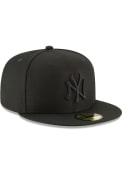 New York Yankees New Era New York Yankees Black On Black 59Fifty Fitted Fitted Hat - Black