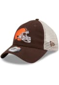 Cleveland Browns New Era Flag 9TWENTY Adjustable Hat - Brown