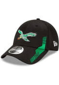 Philadelphia Eagles New Era 2021 Sideline Home Stretch 9FORTY Adjustable Hat - Black