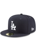 Los Angeles Dodgers New Era Basic 59FIFTY Fitted Hat - Navy Blue
