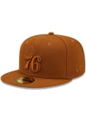 Philadelphia 76ers New Era Color Pack 59FIFTY Fitted Hat - Brown