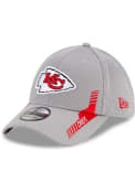 Kansas City Chiefs New Era 2021 Sideline Home 39THIRTY Flex Hat - Grey