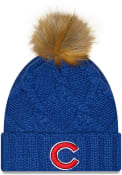 Chicago Cubs Womens New Era Luxe Knit - Blue
