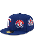 Texas Rangers New Era Patch Pride 59FIFTY Fitted Hat - Blue