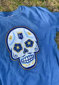 Kansas City Royals New Era Sugar Skull T Shirt - Blue