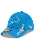 Detroit Lions New Era 2021 Sideline Home 39THIRTY Flex Hat - Blue
