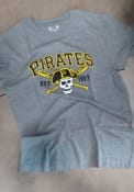 Pittsburgh Pirates New Era Arch Name Logo T Shirt - Grey