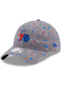 Philadelphia 76ers Youth New Era JR Blossom 9TWENTY Adjustable Hat - Grey