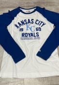 Kansas City Royals New Era RAGLAN Fashion T Shirt - Blue
