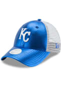 Kansas City Royals New Era KC Royals Womens Trucker Chic 9FORTY Adjustable Hat - Blue