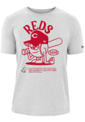 Cincinnati Reds New Era CARTOON BASEBALL BI-BLEND T Shirt - White