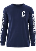 Cleveland Guardians New Era ENERGY BRUSHED COTTON T Shirt - Navy Blue
