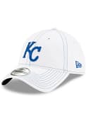 Kansas City Royals New Era KC Royals White MLB20 Clutch 9TWENTY Adjustable Hat - White